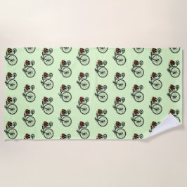 ロマンチックなバイクビーチタオル ビーチタオル