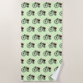 ロマンチックなバイクビーチタオル ビーチタオル (正面)