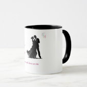 ロマンチックなバイリンガル踊りカップル マグカップ (正面右)