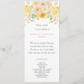 ロマンチックなバターイエローフローラウォーター結婚カラー プログラム (正面)