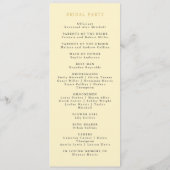 ロマンチックなバターイエローフローラウォーター結婚カラー プログラム (裏面)