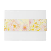 ロマンチックなバターイエローフローラウォーター結婚カラー 招待状ベリーバンド (裏面例)