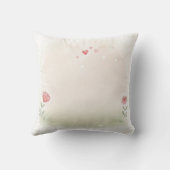 ロマンチックなバニーカード – 永遠のあなたの クッション (裏面)