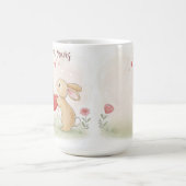 ロマンチックなバニーカード – 永遠のあなたの コーヒーマグカップ (中央)