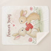 ロマンチックなバニーカード – 永遠のあなたの シェルパブランケット (正面(横))