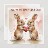 ロマンチックなバニーカード – 永遠のあなたの シーズンカード (正面/裏面)