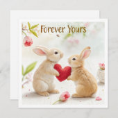 ロマンチックなバニーカード – 永遠のあなたの シーズンカード (正面/裏面)