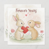 ロマンチックなバニーカード – 永遠のあなたの シーズンカード (正面/裏面)