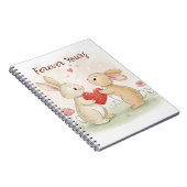 ロマンチックなバニーカード – 永遠のあなたの ノートブック (右側)