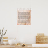 ロマンチックなバラとレース結婚のシーティングチャート ポスター (キッチン)