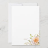 ロマンチックなバラの感謝カード サンキューカード (裏面)