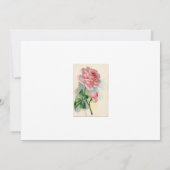 ロマンチックなバラの花のカスタムアニバーサリー パーティー 招待状 (裏面)