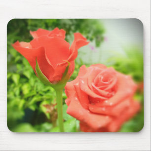 ロマンチックなバラの花 マウスパッド
