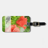 ロマンチックなバラの花 ラゲッジタグ (正面横)