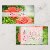 ロマンチックなバラの花 名刺 (正面/裏面)