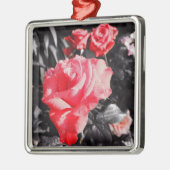 ロマンチックなバラの花#3 メタルオーナメント (左)