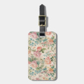 ロマンチックなバラインスパイアヴィンテージ ラゲッジタグ (正面縦)