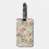 ロマンチックなバラインスパイアヴィンテージ ラゲッジタグ (裏面縦)