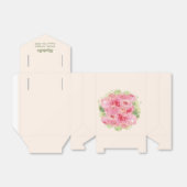 ロマンチックなバラウォーターカラーブライダルシャワー フェイバーボックス (折り畳みなし)