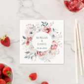 ロマンチックなバラエレガントな結婚式 スタンダードカクテルナプキン (インサイチュ)