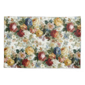 ロマンチックなバラガーランドパターン 枕カバー (裏面)