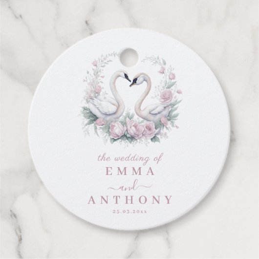 ロマンチックなバラス結婚ワンカップル フェイバータグ (正面)