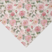 ロマンチックなバラピンクの花のブライダルシャワー 薄葉紙 (詳細)