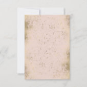 ロマンチックなバラピンクの金ゴールドフローラ日付カードを保存 セーブザデート (裏面)