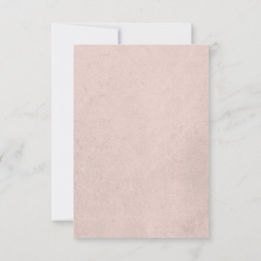 ロマンチックなバラピンク結婚フローラの応答カード 出欠カード (裏面)