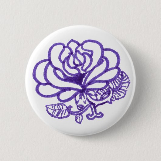 ロマンチックなバラピン 缶バッジ (正面)