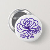 ロマンチックなバラピン 缶バッジ (正面&裏面)