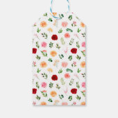 ロマンチックなバラフローラブライダルシャワーありがとう ギフトタグ (裏面)