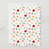 ロマンチックなバラフローラ赤ちゃんシャワーの願いベビー 招待状 (裏面)