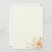 ロマンチックなバラブライダルシャワー 招待状 (裏面)