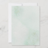 ロマンチックなバラリースウォーターカラーブライダルシャワー 招待状 (裏面)