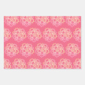 ロマンチックなバラレース模様 ラッピングペーパーシート (正面3)