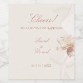 ロマンチックなバラワインラベル ワインラベル (シングルラベル)