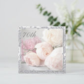 ロマンチックなバラ及びダイヤモンドの第70誕生会 招待状 (スタンド正面)