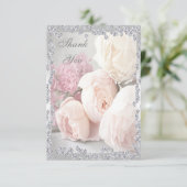 ロマンチックなバラ及びダイヤモンドは感謝していしています サンキューカード (スタンド正面)