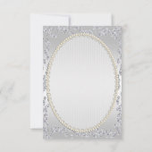 ロマンチックなバラ及びダイヤモンドは感謝していしています サンキューカード (裏面)