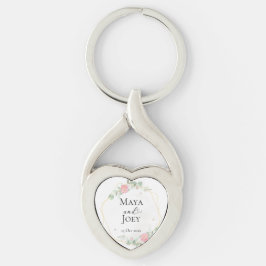 ロマンチックなバラ幾何結婚物の キーホルダー