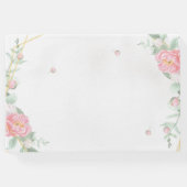 ロマンチックなバラ幾何結婚物の ゲストブック (裏面)