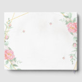 ロマンチックなバラ幾何結婚物の ゲストブック (裏面)