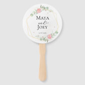 ロマンチックなバラ幾何結婚物の ハンドファン (裏面)