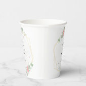 ロマンチックなバラ幾何結婚物の 紙コップ (右)