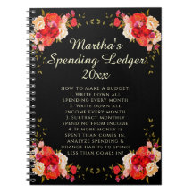 ロマンチックなバラ支出元帳予算の初心者