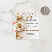 ロマンチックなバラ日付を保存 ノートカード (正面/裏面インサイチュ)