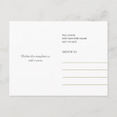 ロマンチックなバラ水の色のリース 案内ポストカード (裏面)