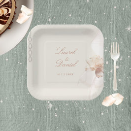 ロマンチックなバラ紙プレート ペーパープレート