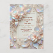 ロマンチックなバラ結婚フラワー ポストカード (正面)